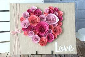 easy spiral paper flower heart canary