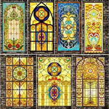 self adhesive frosted stained glass