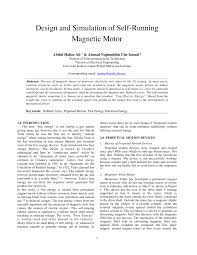 simulation of self running magnetic motor
