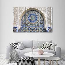 Moroccan Tile Multi Panel Canvas Wall