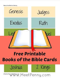 Free Printable Books Of The Bible Ordering Cards Bible For