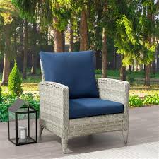 Corliving Wicker Patio Chair Blended