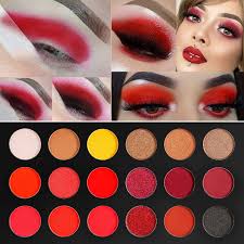 red eyeshadow palette highly pigmented