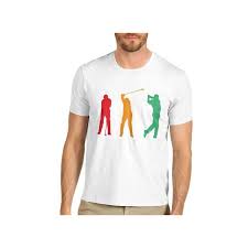 Mens Golf Swing Sports Graphic Printed T Shirts
