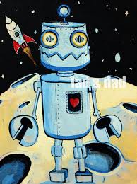 The following describes a version of the robotic vehicle made using a bbc microbit in place of an arduino. Outer Space Paintings Space Art Projects Outer Space Art Robot Painting