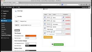 Wordpress Custom Form Design Plugin