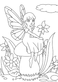 Fairy Garden Coloring Pages Coloring Home