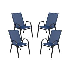 Blue Stacking Chair Patio Chairs For