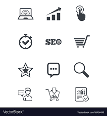 Internet Seo Icons Online Shopping Charts