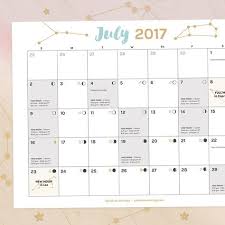 July 2017 Moon Calendar Soulshine Astrology In 2019 Moon
