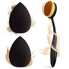 pack of 2 oval makeup brush and beauty