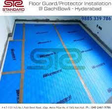 blue plain floor guard floor protector