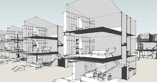 Row House Concept Transverse Stair Plan