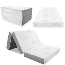 All products from tri fold mattress pad category are shipped worldwide with no additional fees. 4 Memory Foam Tri Fold Mattress Folding Sofa Bed Washable Bamboo Cover Portable Ebay