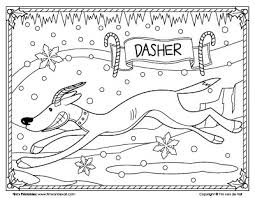 This is a fun collection of santa's reindeer and regular reindeer coloring pages to entice your little one. Dasher Santa S Reindeer Coloring Page Tim S Printables