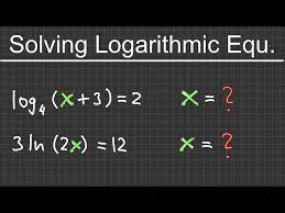 Solving Logarithmic Equations With The