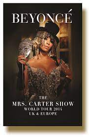 Beyonce Poster Mrs Carter World Tour 14 11 X 17 Usa Sameday Ship  gambar png