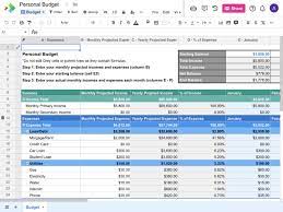 personal budget template spreadsheet com