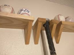 Baseball Bat Wall Hanger Solid Ash Wood