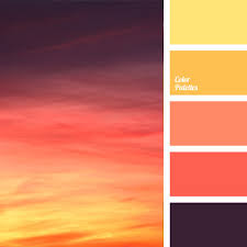 colors of sunset color palette ideas