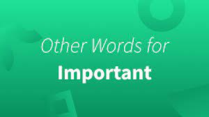 other words for important