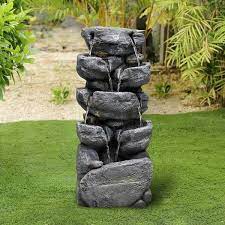 Stacked Rock Waterfall Fountain