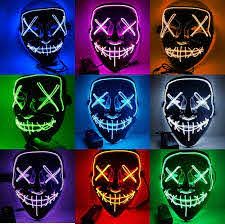 Domestar Halloween Mask Glow Scary Led Cosplay Light Up Wire Costume For Party M For Sale Online Ebay