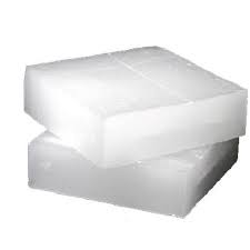 white fully refined paraffin wax solid