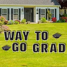 Contact us today and get started on your custom yard sign to make any special occasion even more memorable. Amazon Com Victorystore Yard Sign Outdoor Lawn Decorations Graduation Decorations Way To Go Grad Yard Letters Set Of 13 With Stakes Health Personal Care