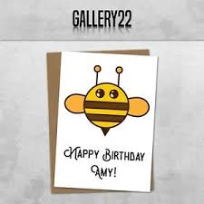Personalized transformers rescue bots birthday ticket invitation card. Personalised Bumble Bee Birthday Card With Name Happy Cute Greetings Card Ebay