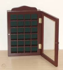 wood thimble display cabinet case gl