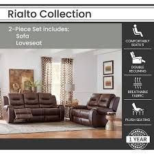 Double Reclining Loveseat And Sofa Set