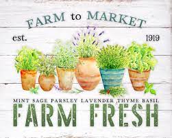 Free Printable Farm Fresh Herbs Sign