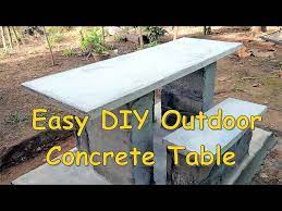 Easy Diy Outdoor Concrete Table You