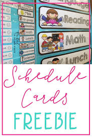 Freebie Schedule Cards Classroom Schedule Classroom