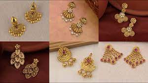 latest gold earring design images 2020