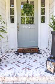 Mortar Wash A Herringbone Brick Patio