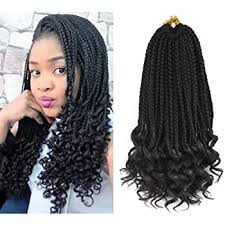 Those with naturally kinky hair should smooth curls with an iron step 3: Amazon Com Refined Hair 6packs 14inch 3s Wavy Box Braids Crochet Braid Hair Extensions 22roots Black Color Synthetic Goddess Box Braids With Wavy Free End Crochet Braids 14inch 1b Beauty