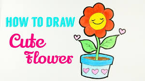 easy cute flower drawing tutorial for