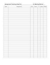 Assignment Tracker Printable Google Search College Homework