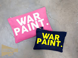 war paint makeup zipped pouch