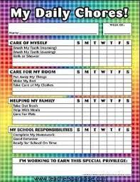 Editable Chore Charts Rainbow Gingham Daily Chore Chart Pad From
