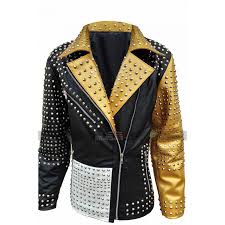 The design of the jacket is magnificent though and with the gold hardware, it just seems extra special. Women Cafe Racer Gold Studded Multicolored Retro Biker Jacket