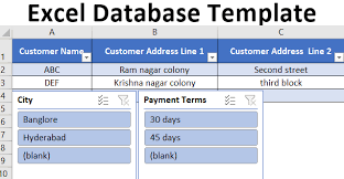excel database template how to create