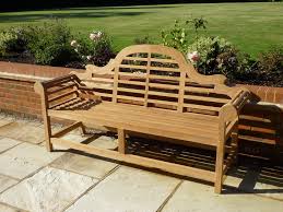 lutyens style teak garden bench