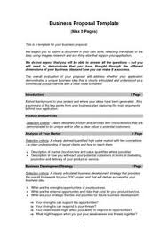 Business Proposal Templates Examples Business Plan Sample Template