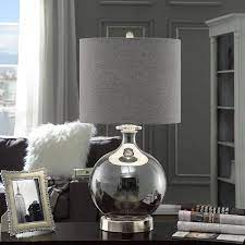 Stylecraft Smoked Glass Globe Table Lamp With Acrylic Base L330818ds
