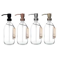 Kuishi Clear Glass Soap Dispenser With
