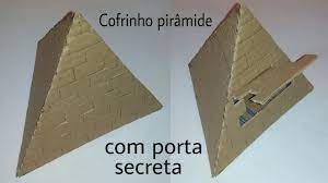 como fazer cofrinho pirÂmide com porta