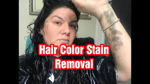 removing hair dye from skin you